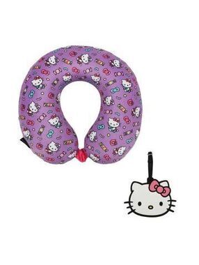 Bioworld Hello Kitty Neck Pillow & Luggage Tag Travel Set